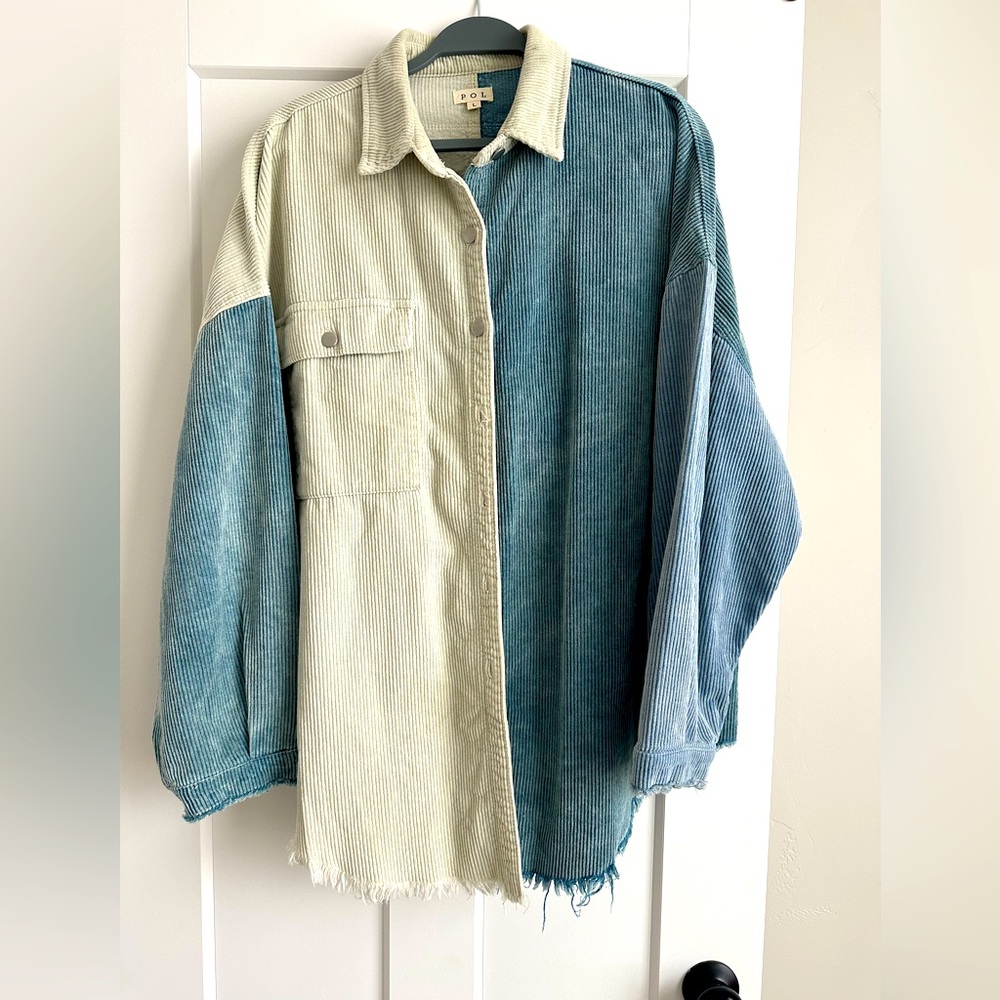 Boutique corduroy shacket. Size large.